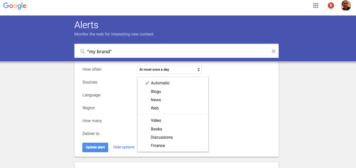 google alerts